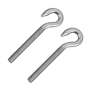 Imagem de HUIOP Gancho de Parafuso M12, Cabide de Copo Resistente à Corrosão Alta Dureza Aço Inoxidável Com Comprimento Rosca 3,8 pol., Ideal para Pendurar Objetos na Parede