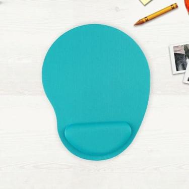 Imagem de Mouse pad ergonômico de espuma viscoelástica com descanso de pulso base antiderrapante para computador, laptop, casa, escritório, uso azul e verde