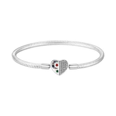 Imagem de Pulseira De Charme Mickey Em Prata Esterlina 925 Para Mulheres, Joia D