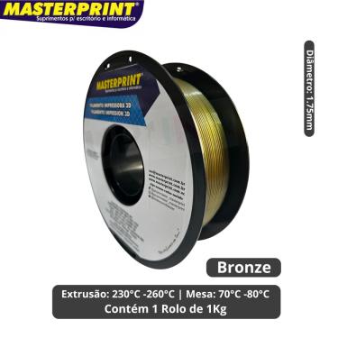 Imagem de Filamento 3D - PETG Bronze - Rolo 1KG (1.75mm)