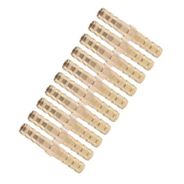 Imagem de Naroote Conector Farpado Reto de Latão Com Vedação de para Ar, água, óleo e Gás, Encaixe 6-20mm para Tubulação de Gás Doméstica (6mm(10 unidades))