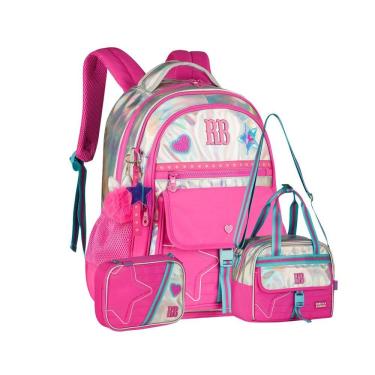Imagem de Mochila Costas Lancheira Holográfica Estojo Rebecca Bonbon