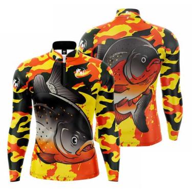Imagem de Camiseta Camisa Blusa Pesca Peixe Bawal Bramidae Com Proteção Uv50, P
