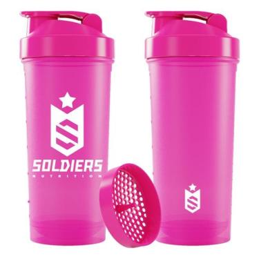 Imagem de Coqueteleira Slim 600ml Pink Soldiers Nutrition