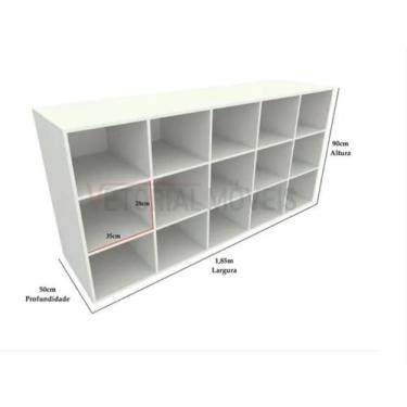 Imagem de Armário Colmeia Horizontal M5 100%mdf Estante Prateleira - VETORIAL MÓ