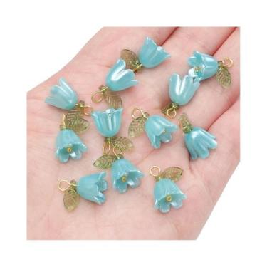 Imagem de Contas De Flor De Lírio Do Vale Em Acrílico Colorido 11x14mm 2-10 Peça