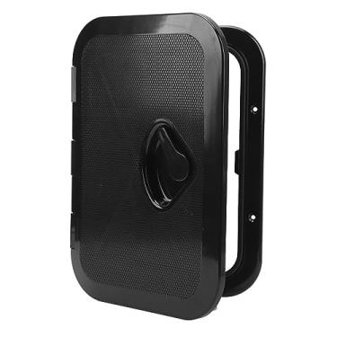 Imagem de Generic Escotilha de Convés de Barco Marinho ABS Durável à Prova de Chuva Retângulo à Prova de 10-5/8 X14-3/4 Polegada para Iate Marinho (Preto)