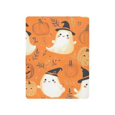 Imagem de xigua Lençóis de berço adoráveis fantasmas para meninas e meninos, lençol macio e respirável adequado para berço padrão e cama infantil 68,5 x 99 cm