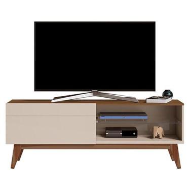 Imagem de Rack Bancada Classic 1 Gaveta 1.4 Off White Freijó Touch - Imcal