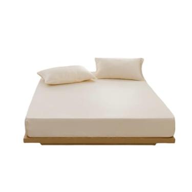 Imagem de THJKUPO Jogo de cama de três peças, saia, lavável na máquina, dobrável, tapete macio para ar condicionado (150 x 200 cm)