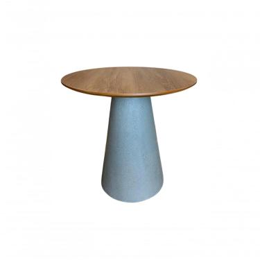 Imagem de Mesa De Apoio Cone Base Cimento Texturizado Cor Cinza Claro