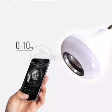 Imagem de Lâmpada Led 12W E27 Rgb Colorida Com Caixa De Som
