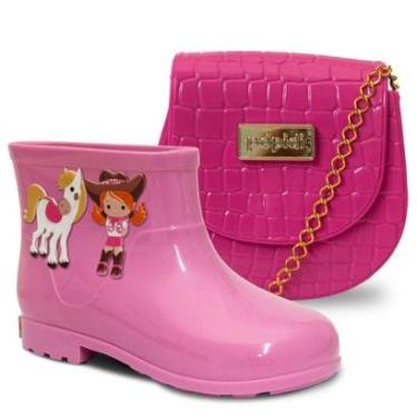 Imagem de Kit Bolsa E Galocha Bota Infantil Feminina Boiadeira K16-Feminino