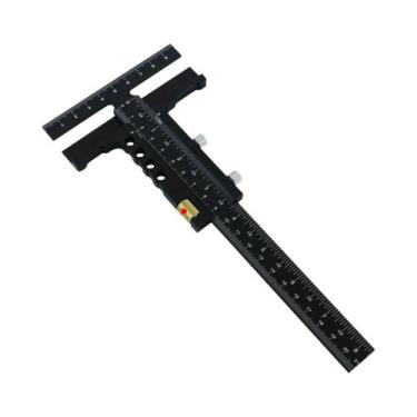 Imagem de Régua De Marcação Em Liga De Alumínio Para Marcenaria, Esquadro T, Fer