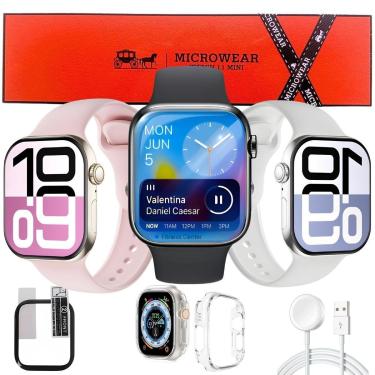 Imagem de Smartwatch Relogio W11 Mini Microwear 1Gb Notificações Mensagens Redes  42mm Gps Nfc-Unissex