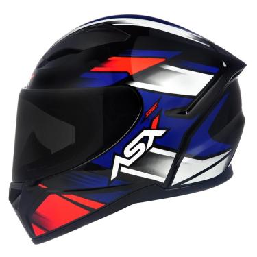 Imagem de Capacete ASX City Start Preto Vermelho e Azul-Masculino