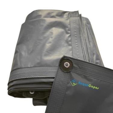 Imagem de Lona Poliéster 6X4 Grossa 500 Micras Multiuso Cinza - Acquacapas