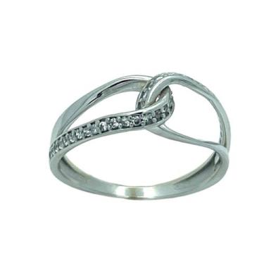 Imagem de Anel de Ouro Branco 18k com Zirconia e Acabamento em Ródio - Justino R