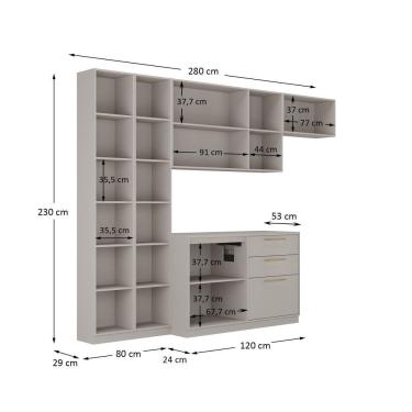Imagem de Armário De Cozinha Completa Essence 240cm Itatiaia