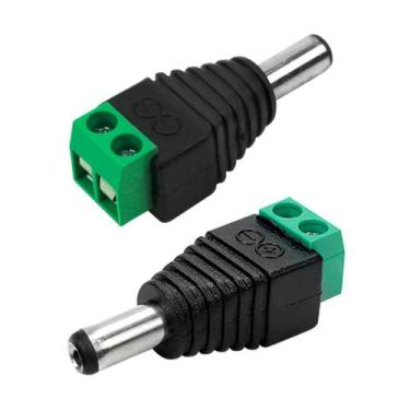Imagem de 10X Conector Plug P4 Macho Com Borne Para Cftv Câmera Fonte - Connect 