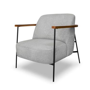 Imagem de Poltrona Decorativa Lia Boucle Cinza - Loja Sheep