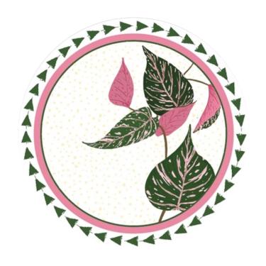 Imagem de Prato Raso Cazza Folhas em Melamina Branco