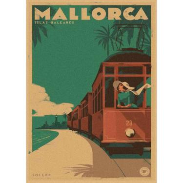 Imagem de Pôster em papel kraft retrô vintage com pintura em ferro 20x30cm