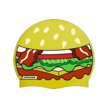 Imagem de Touca Para Natação De Silicone Estampadas - Fiore, Hamburger
