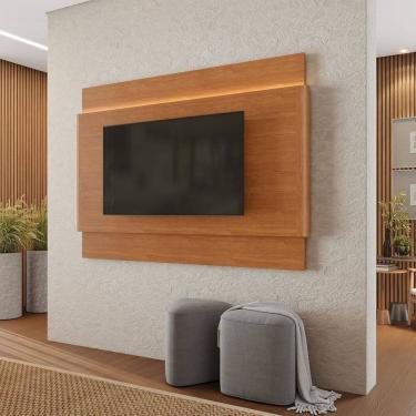 Imagem de Painel para Tv em Mdf para Tvs de até 65 Polegadas com Led 185cm Aros Naturale
