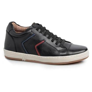 Imagem de Sapatênis Rafarillo Masculino Couro Aumenta Altura Conforto, 39