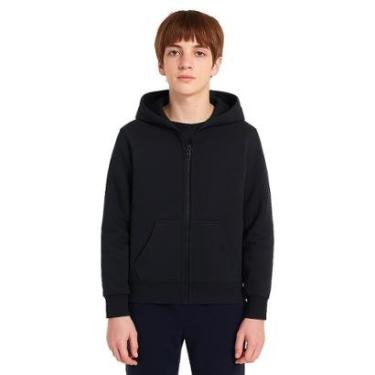 Imagem de Moletom Canguru Zíper Com Capuz Infantil e Juvenil Unissex Básica Kyly-Unissex