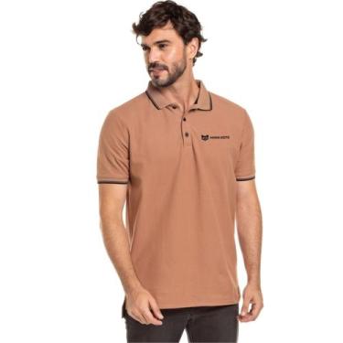 Imagem de Camisa Polo Zor Masculina Manga Curta Cor Chocolate Casual Confortável
