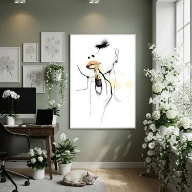 Imagem de Quadro Decorativo Toque Final 70x50cm Mold Preta