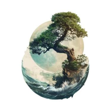 Imagem de Pôster De Arte Japonesa Samurai Geisha Bonsai Torii Gate Sakura Para D