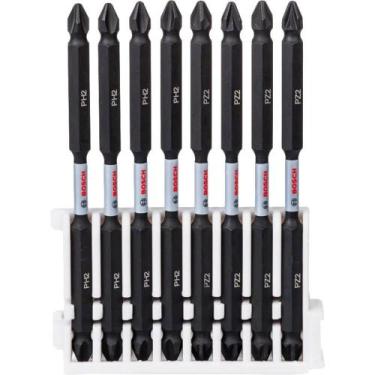 Imagem de Jogo de Bits Impact Control Ponta Dupla PH2-PZ2 110mm 8 Peças - 260852