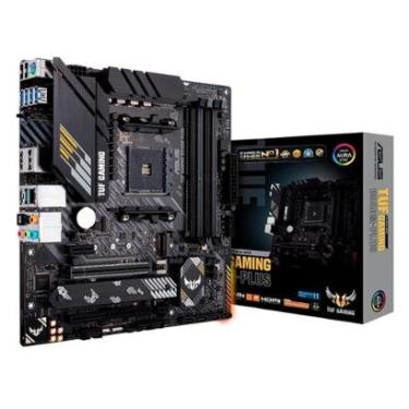 Imagem de Placa-Mãe ASUS TUF Gaming B550M-Plus, AMD AM4, mATX, DDR4, Preto - 90MB14A0-C1BAY0-Unissex