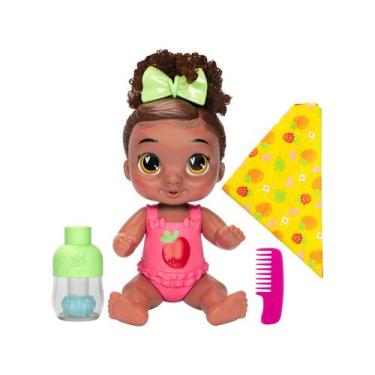 Imagem de Boneca Baby Alive Shampoo Negra Hasbro, Rosa e amarelo, Baby Alive