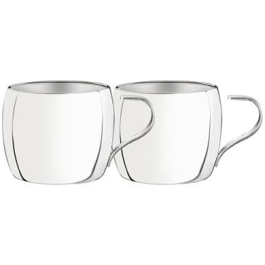 Imagem de Conjunto de Xícaras Inox Tramontina Chá e Capuccino 2 Peças, Inox, 2