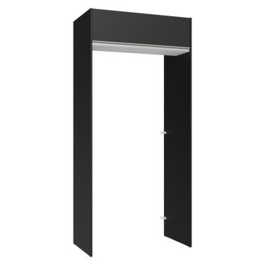 Imagem de Porta-Geladeira 103 cm 1 Porta Basculante Preto/Branco/Preto Glamy Madesa