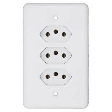 Imagem de Tomada Tripla Monobloco 10a  Stylus Ilumi