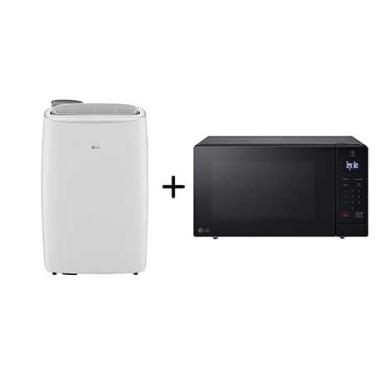 Imagem de Combo LG Ar Portátil 127V + Micro-ondas LG NeoChef 30 litros Preto Limpa Fácil 220V - LP1419IVSI.MS303