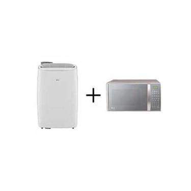 Imagem de Combo LG Ar Portátil 127V  + Micro-ondas LG 30 litros Prata Limpa Fácil 127V - LP1419IVSI.MS304