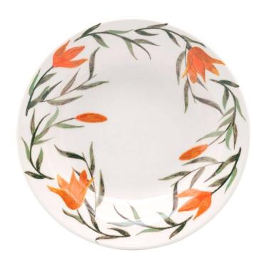 Imagem de Kit Jogo Pratos Fundo Sopa P/10 Pessoas 10Pçs Oxford Lírios