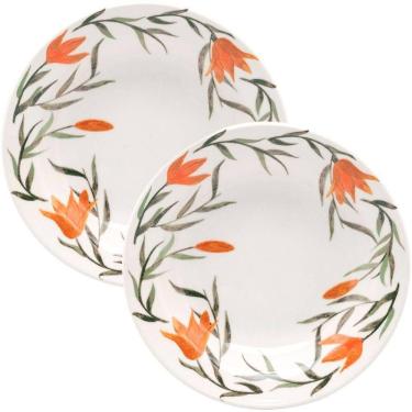 Imagem de Jogo Pratos Fundo Sopa 12 Pçs 12 Pessoas Donna Lírios 21,5cm