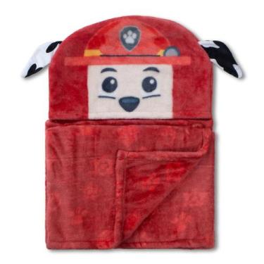 Imagem de Manta Capuz Infantil Patrulha Canina - Cobertor Fleece Macio para Cria