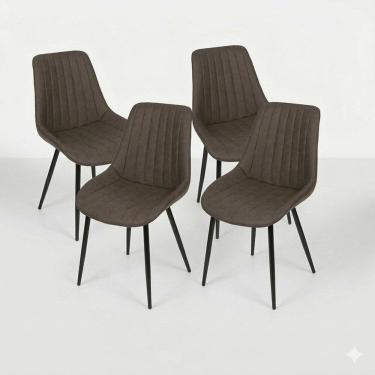 Imagem de Conjunto com 4 Cadeiras para Sala de Jantar Volga Café