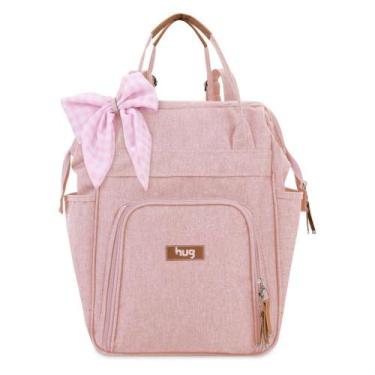 Imagem de Mochila de Maternidade Hug Multifuncional Mescla Rosa, Rosa