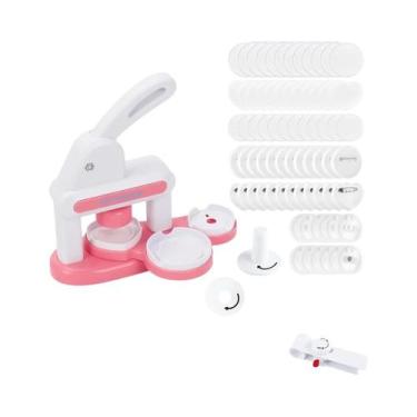 Imagem de Máquina De Fazer Crachás DIY Para Crianças, Kit Portátil De Botões Com