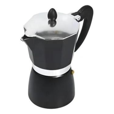 Imagem de Cafeteira italiana para 6 xícaras em alumínio 300ml preta - Etilux, UN