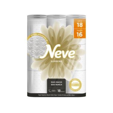Imagem de Papel Higiênico Folha Tripla Neve Supreme 18 Rolos 20m, 18 rolos